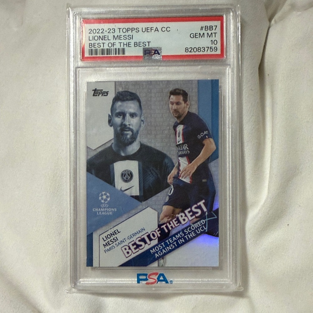 ⚽ Lionel Messi PSA 10 Gem Mint | 2022–23 Topps UEFA Best of the Best #BB7